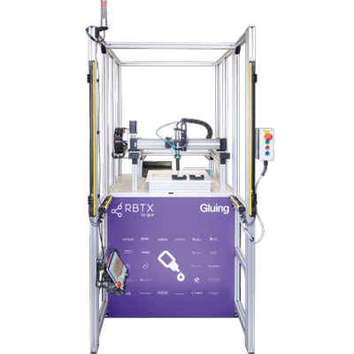 RBTX gluing cell | working area 500x500x100 | with light curtain & dosing system